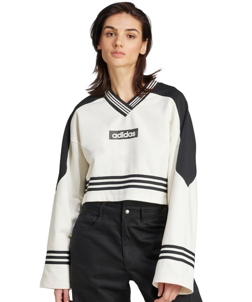 adidas BLOCKING CREWNECK SWEAT SHIRT / アディダス