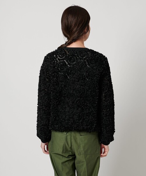 【新品タグ付】ユナイテッドアローズ　フラワーチュール　ニットブルゾン UNITED ARROWS（ユナイテッドアローズ）の「フラワー チュール