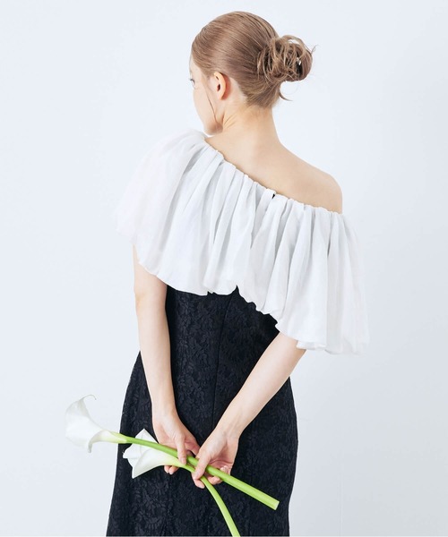 CELEN（セレン）の「《2025新作》【オケージョンドレス/結婚式/お呼ばれ】3WAYオフショルダーマーメイドドレス（ドレス・レディース・ブラック×ホワイト/ブルー系その他・FREE）」の9枚目の写真