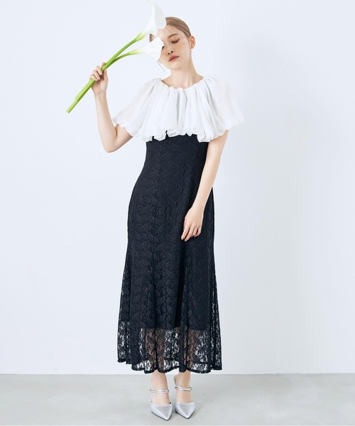 CELEN（セレン）の「《2025新作》【オケージョンドレス/結婚式/お呼ばれ】3WAYオフショルダーマーメイドドレス（ドレス・レディース・ブラック×ホワイト/ブルー系その他・FREE）」の13枚目の写真