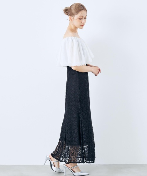 CELEN（セレン）の「《2025新作》【オケージョンドレス/結婚式/お呼ばれ】3WAYオフショルダーマーメイドドレス（ドレス・レディース・ブラック×ホワイト/ブルー系その他・FREE）」の15枚目の写真