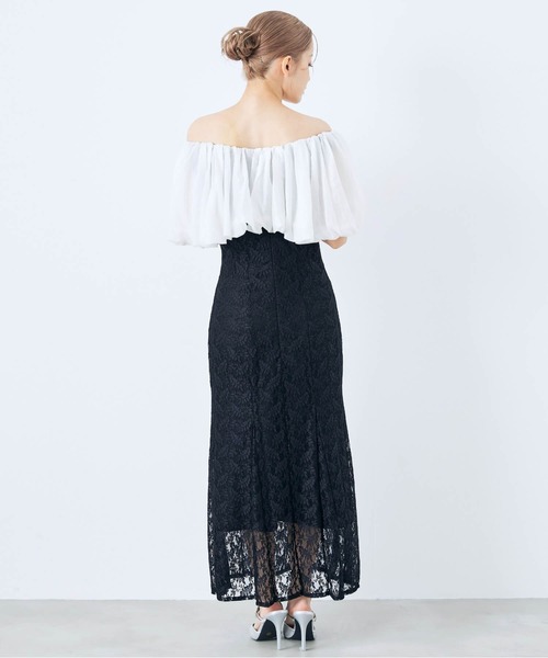 CELEN（セレン）の「《2025新作》【オケージョンドレス/結婚式/お呼ばれ】3WAYオフショルダーマーメイドドレス（ドレス・レディース・ブラック×ホワイト/ブルー系その他・FREE）」の17枚目の写真