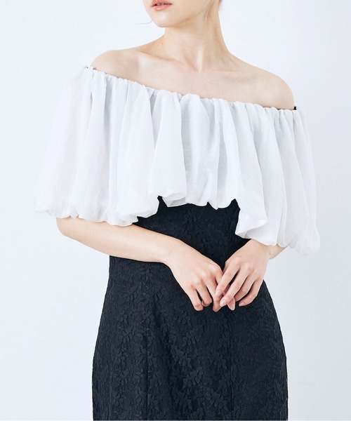 CELEN（セレン）の「《2025新作》【オケージョンドレス/結婚式/お呼ばれ】3WAYオフショルダーマーメイドドレス（ドレス・レディース・ブラック×ホワイト/ブルー系その他・FREE）」の20枚目の写真