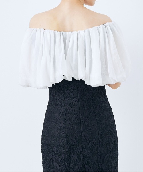 CELEN（セレン）の「《2025新作》【オケージョンドレス/結婚式/お呼ばれ】3WAYオフショルダーマーメイドドレス（ドレス・レディース・ブラック×ホワイト/ブルー系その他・FREE）」の21枚目の写真