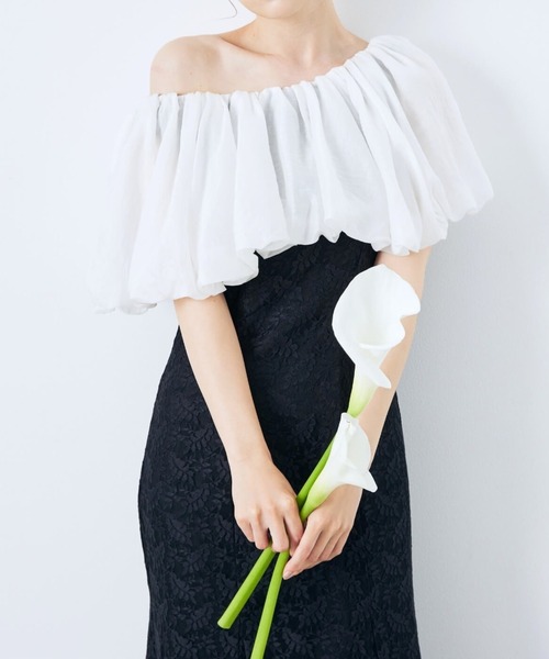 CELEN（セレン）の「《2025新作》【オケージョンドレス/結婚式/お呼ばれ】3WAYオフショルダーマーメイドドレス（ドレス・レディース・ブラック×ホワイト/ブルー系その他・FREE）」の19枚目の写真