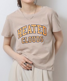 オーバーサイズシルエットショート丈ロゴプリントTシャツ