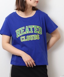 オーバーサイズシルエットショート丈ロゴプリントTシャツ
