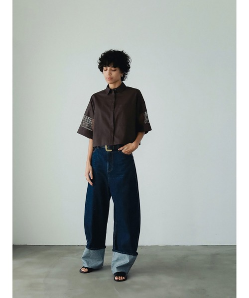 HER. レースコンビショートシャツ レースコンビショートシャツ（シャツ/ブラウス）｜HER.（ハー
