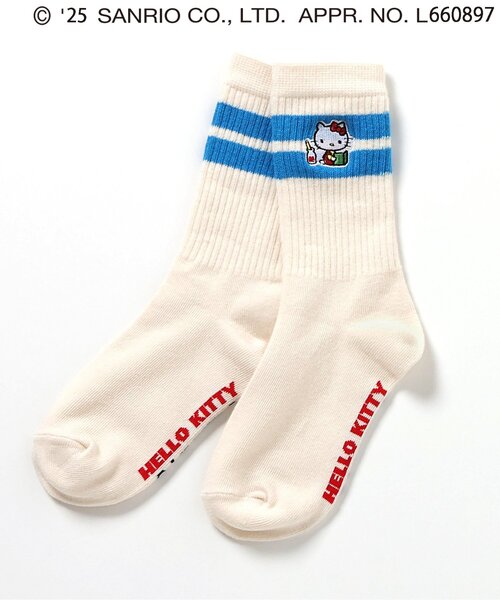 sanrio(サンリオ)の「【ハローキティ】ラインソックス(ソックス/靴下・キッズ・レッド/ブルー/ピンク・18/21/15 )」の13枚目の写真