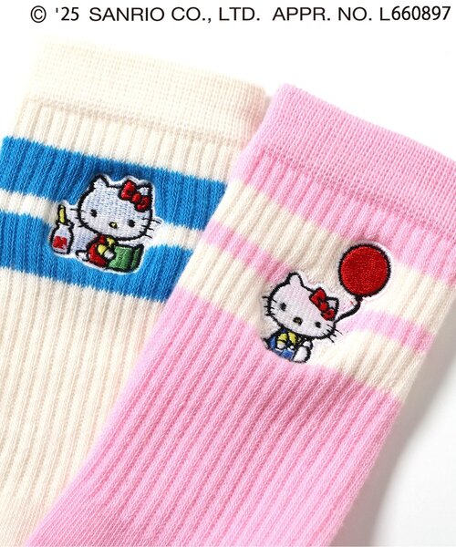 sanrio(サンリオ)の「【ハローキティ】ラインソックス(ソックス/靴下・キッズ・レッド/ブルー/ピンク・18/21/15 )」の20枚目の写真