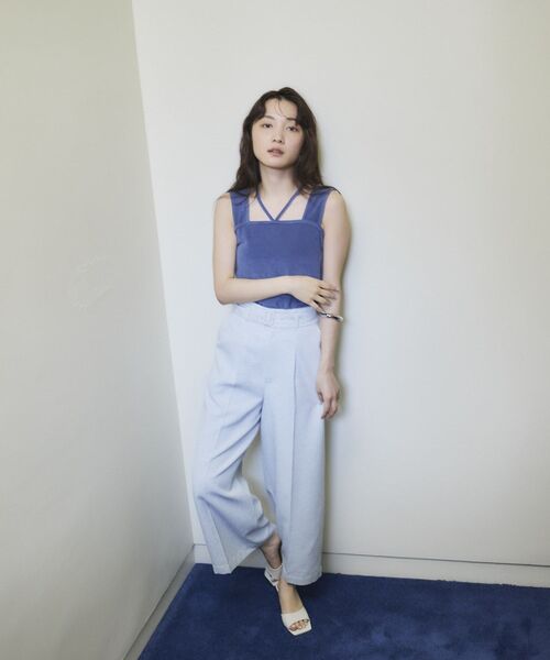 COHINA(コヒナ)の「2WAYパイルスクエアタンク 【低身長・小柄女性】(タンクトップ・レディース・ホワイト/グレー/ブルー・ONE SIZE)」の10枚目の写真