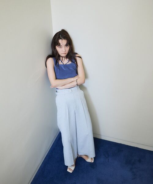 COHINA(コヒナ)の「2WAYパイルスクエアタンク 【低身長・小柄女性】(タンクトップ・レディース・ホワイト/グレー/ブルー・ONE SIZE)」の11枚目の写真