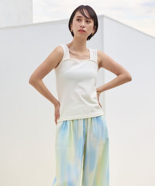 COHINA(コヒナ)の「2WAYパイルスクエアタンク 【低身長・小柄女性】(タンクトップ・レディース・ホワイト/グレー/ブルー・ONE SIZE)」の21枚目の写真