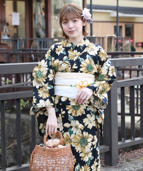 ときめき夏恋浴衣ヘコ帯3点セット（浴衣）｜和なでしこ（ワナデシコ