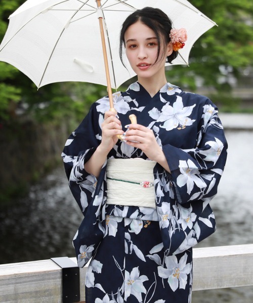 ときめき夏恋浴衣ヘコ帯3点セット（浴衣）｜和なでしこ（ワナデシコ