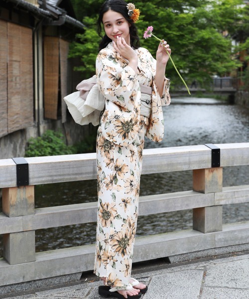 ときめき夏恋浴衣ヘコ帯3点セット（浴衣）｜和なでしこ（ワナデシコ