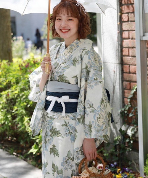 ときめき夏恋浴衣ヘコ帯3点セット（浴衣）｜和なでしこ（ワナデシコ