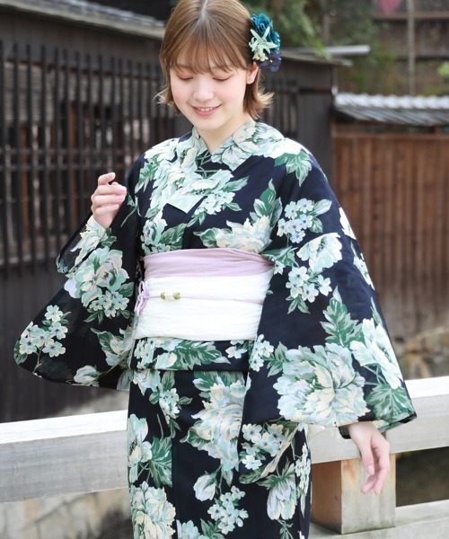 ときめき夏恋浴衣ヘコ帯3点セット（浴衣）｜和なでしこ（ワナデシコ