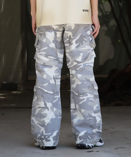 PANQ(パンク)の「PANQ/パンク 2024 WHITECAMO CARGO PANTS カーゴパンツ メンズ 秋物 秋服 2026年秋冬(カーゴパンツ・メンズ・ホワイト・3)」の17枚目の写真