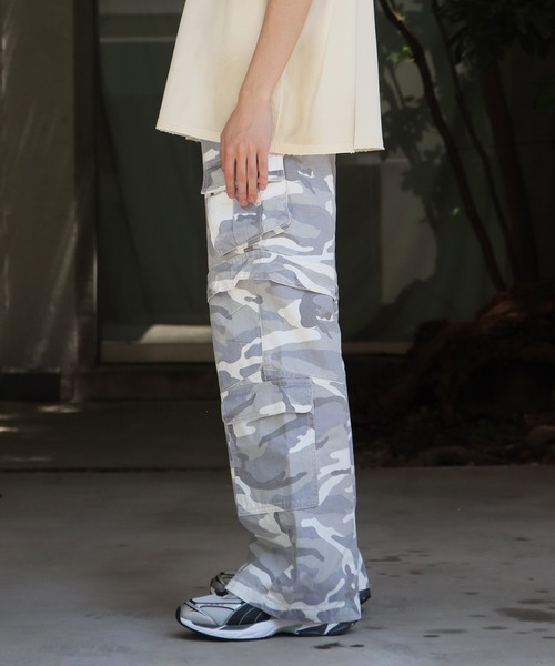 PANQ(パンク)の「PANQ/パンク 2024 WHITECAMO CARGO PANTS カーゴパンツ メンズ 秋物 秋服 2026年秋冬(カーゴパンツ・メンズ・ホワイト・3)」の16枚目の写真