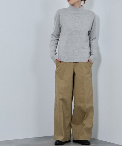 NAVY(ネイビー)の「nAvy カシミヤタッチハイネック(ニット/セーター・レディース・ブラック/グレー/イエロー/グリーン/オレンジ系・M/L)」の14枚目の写真