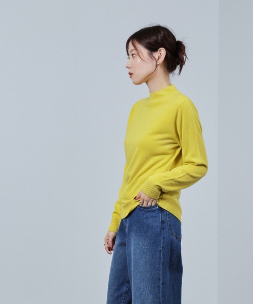 NAVY(ネイビー)の「nAvy カシミヤタッチハイネック(ニット/セーター・レディース・ブラック/グレー/イエロー/グリーン/オレンジ系・M/L)」の18枚目の写真