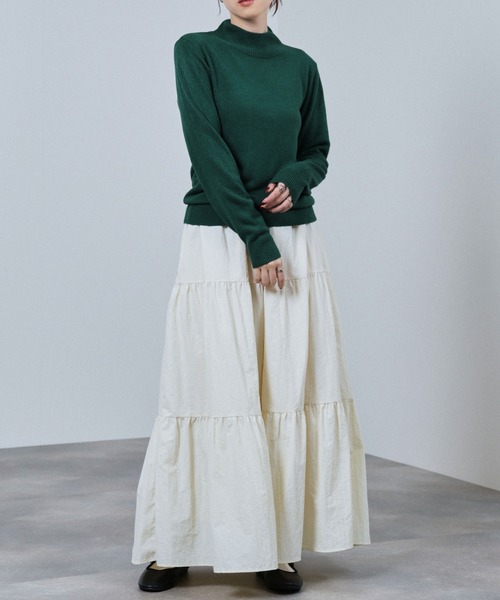 NAVY(ネイビー)の「nAvy カシミヤタッチハイネック(ニット/セーター・レディース・ブラック/グレー/イエロー/グリーン/オレンジ系・M/L)」の21枚目の写真
