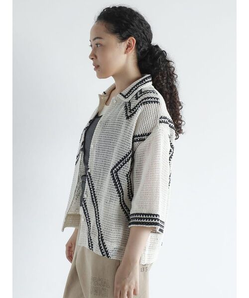 ブラウス シャツ Crochet knit shirt レディース セール】Crochet knit shirt（シャツ/ブラウス）｜FIKA