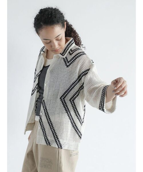 ブラウス シャツ crochet knit shirt レディース セール】Crochet knit shirt（シャツ/ブラウス）｜FIKA