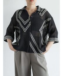 Crochet knit shirt
