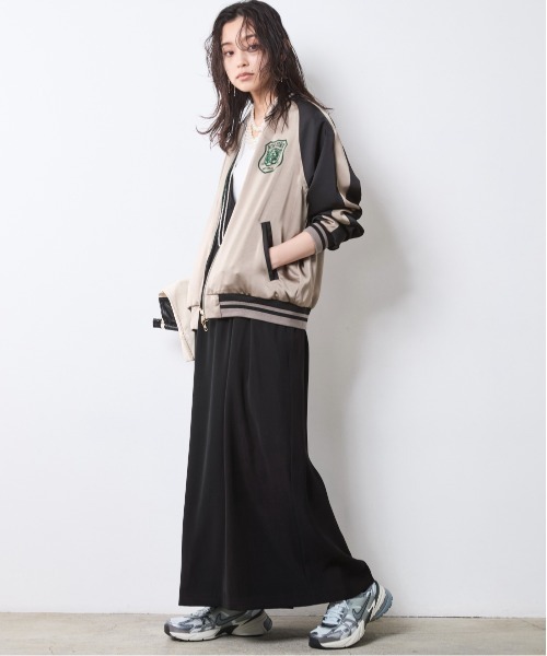 CHIC STYLE(シックスタイル)の「リバーシブルスカジャン<大きいサイズ有>シックスタイル(スカジャン・レディース・オレンジ系/グリーン系・3L/LL/L/M/5L/4L)」の17枚目の写真
