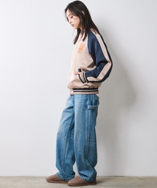 CHIC STYLE(シックスタイル)の「リバーシブルスカジャン<大きいサイズ有>シックスタイル(スカジャン・レディース・オレンジ系/グリーン系・3L/LL/L/M/5L/4L)」の22枚目の写真