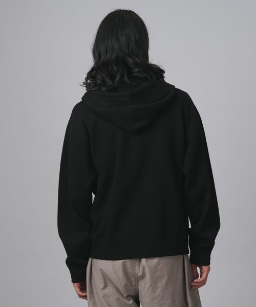 B.C STOCK（ベーセーストック）の「【ANTS & ELEPHANTS】スウェットライク ダブルジップ ニットパーカー（パーカー・メンズ・ブラック/チャコールグレー/グレー・MEDIUM/LARGE）」の18枚目の写真