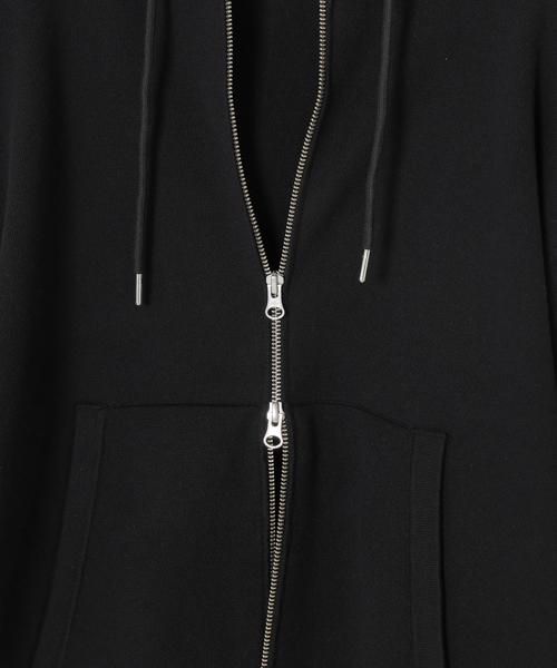 B.C STOCK（ベーセーストック）の「【ANTS & ELEPHANTS】スウェットライク ダブルジップ ニットパーカー（パーカー・メンズ・ブラック/チャコールグレー/グレー・MEDIUM/LARGE）」の9枚目の写真