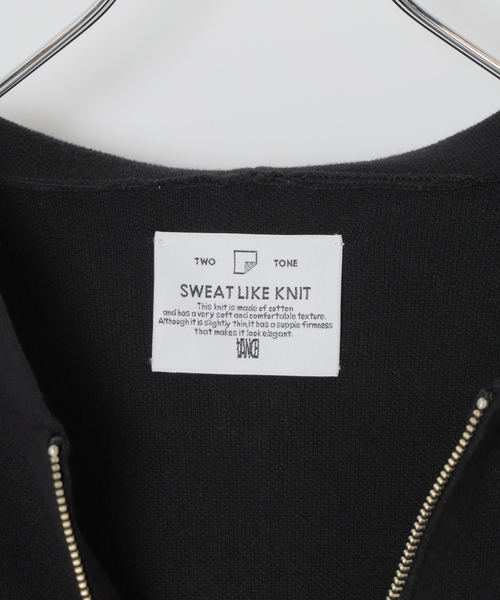 B.C STOCK（ベーセーストック）の「【ANTS & ELEPHANTS】スウェットライク ダブルジップ ニットパーカー（パーカー・メンズ・ブラック/チャコールグレー/グレー・MEDIUM/LARGE）」の10枚目の写真