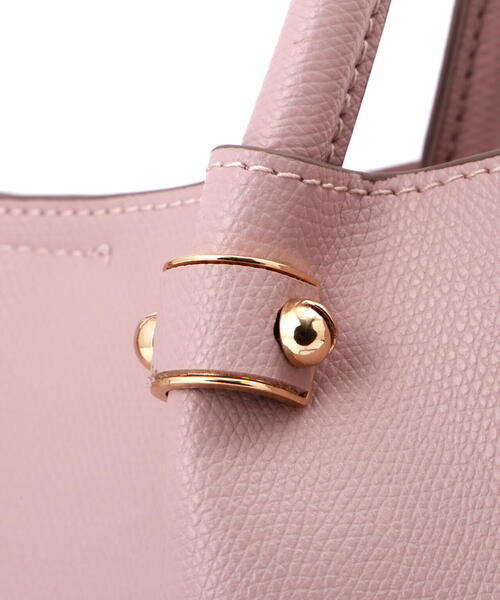 EDIT COLOGNE（エディットコロン）の「メタルハンドルモチーフトートバッグ（トートバッグ・レディース・ベージュ/ピンク/グレー・ﾌﾘ-）」の12枚目の写真