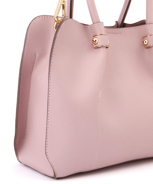 EDIT COLOGNE（エディットコロン）の「メタルハンドルモチーフトートバッグ（トートバッグ・レディース・ベージュ/ピンク/グレー・ﾌﾘ-）」の8枚目の写真