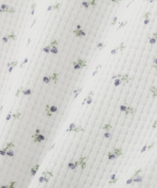 FREE'S MART（フリーズマート）の「（ＭＦＭ）リボンショルダー小花半袖カーディガン（Tシャツ/カットソー・レディース・ホワイト/ネイビー・FREE）」の16枚目の写真