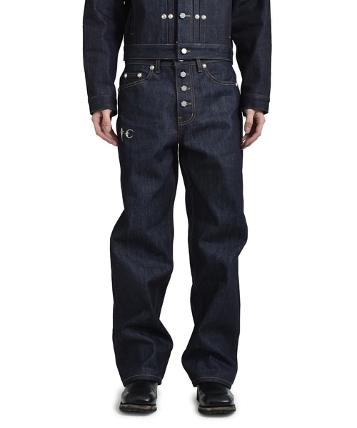 Thug Club(サグクラブ)の「LAND WARFARE DENIM PANTS(デニムパンツ・メンズ・ダークネイビー・3)」の1枚目の写真