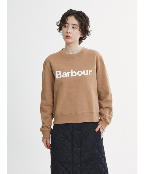 Barbour(バブアー)の「ヴィンテージウォッシュ フロントロゴスウェット"Japan Exclusive"(スウェット・レディース・オートミール/ブラウン/ミント/ベージュ・MEDIUM/SMALL)」の2枚目の写真
