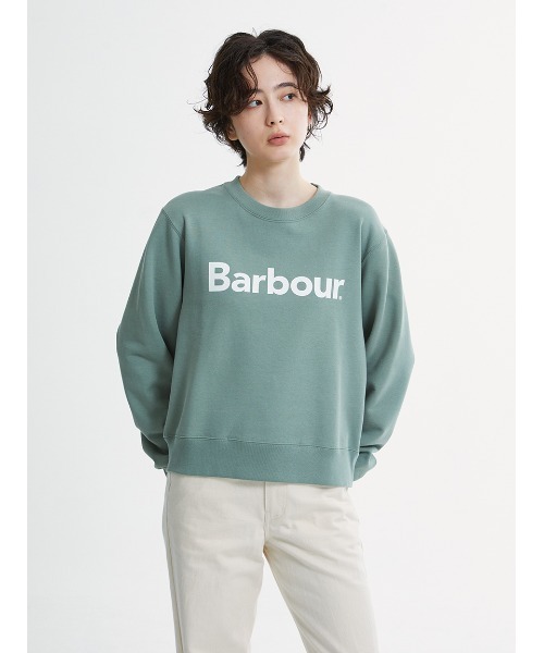 Barbour(バブアー)の「ヴィンテージウォッシュ フロントロゴスウェット"Japan Exclusive"(スウェット・レディース・オートミール/ブラウン/ミント/ベージュ・MEDIUM/SMALL)」の4枚目の写真