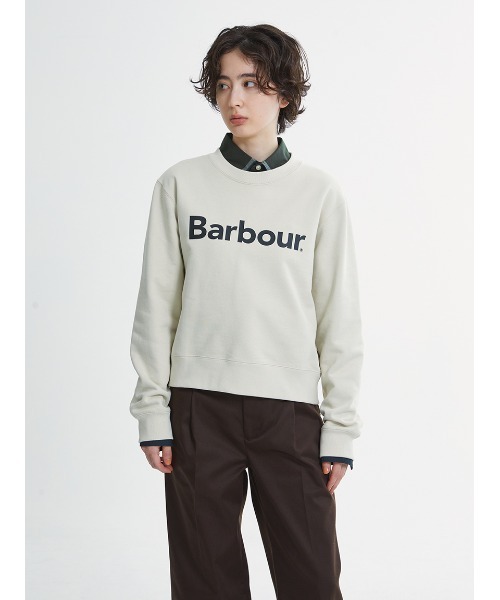 Barbour(バブアー)の「ヴィンテージウォッシュ フロントロゴスウェット"Japan Exclusive"(スウェット・レディース・オートミール/ブラウン/ミント/ベージュ・MEDIUM/SMALL)」の6枚目の写真