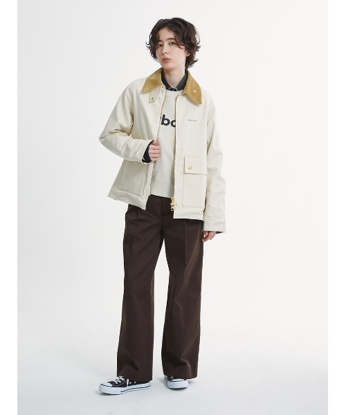 Barbour(バブアー)の「ヴィンテージウォッシュ フロントロゴスウェット"Japan Exclusive"(スウェット・レディース・オートミール/ブラウン/ミント/ベージュ・MEDIUM/SMALL)」の7枚目の写真