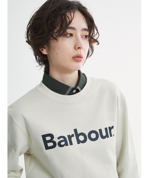 Barbour(バブアー)の「ヴィンテージウォッシュ フロントロゴスウェット"Japan Exclusive"(スウェット・レディース・オートミール/ブラウン/ミント/ベージュ・MEDIUM/SMALL)」の8枚目の写真