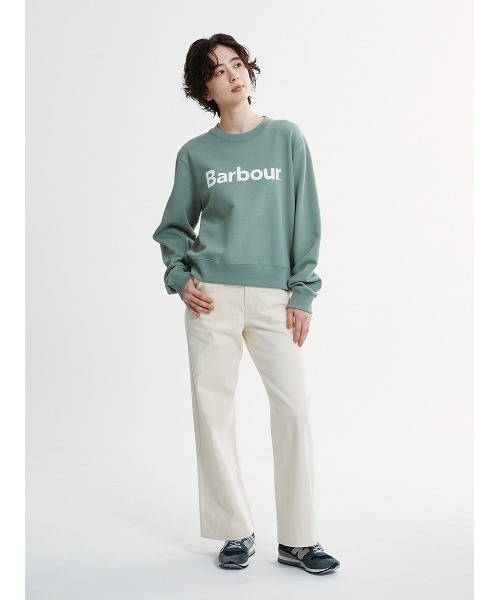 Barbour(バブアー)の「ヴィンテージウォッシュ フロントロゴスウェット"Japan Exclusive"(スウェット・レディース・オートミール/ブラウン/ミント/ベージュ・MEDIUM/SMALL)」の9枚目の写真