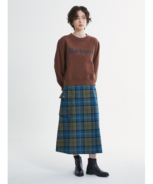 Barbour(バブアー)の「ヴィンテージウォッシュ フロントロゴスウェット"Japan Exclusive"(スウェット・レディース・オートミール/ブラウン/ミント/ベージュ・MEDIUM/SMALL)」の17枚目の写真