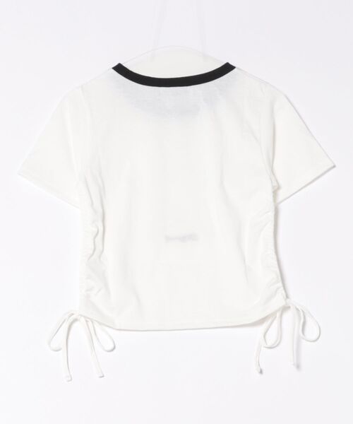 GORGE(ゴージ)の「《キラッとドロスト》レディース 半袖Tシャツ サイドギャザー クロップド丈 春夏秋(Tシャツ/カットソー・レディース・ブラック/オフホワイト/ブルー/グレー・F)」の20枚目の写真