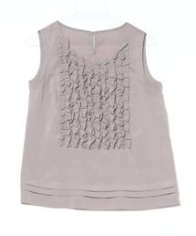 美品 24AW TIARA ティアラ チドリジャカードノースリーブトップス カットソー A0143FB ホワイト レディース 古着 中古 tiara - 美品 24AW TIARA ティアラ チドリジャカード