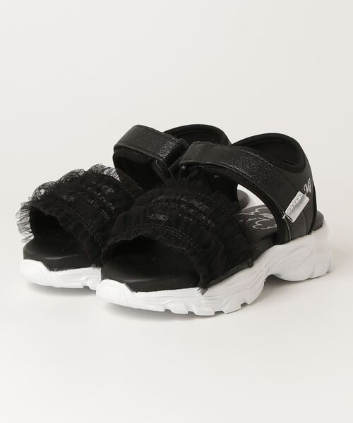 BARNSsohostreet(バーンズソーホーストリート)の「イコールミー イコール ME =ME 厚底 軽量 サンダル ME-3762(サンダル・キッズ・ホワイト/ブラック・21.0cm/22.0cm/23.0cm/20.0cm)」の2枚目の写真