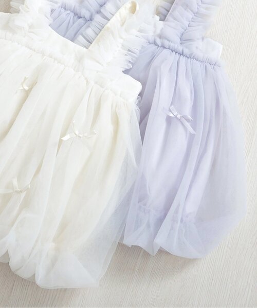 apres les cours(アプレレクール)の「バルーンチュールジャンスカ(その他ベビーウェア・キッズ・アイボリー/ライトグレー・70/80)」の5枚目の写真